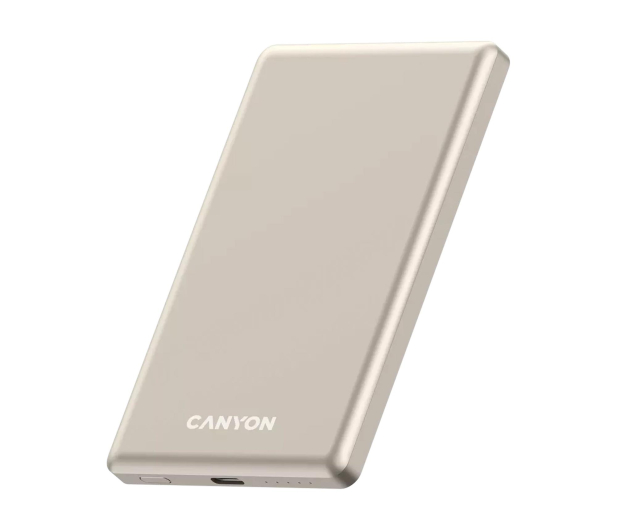 CANYON Powerbank OnPower 505 slim Magsafe 5000 mAh PD20W beżowy - 1320621 - zdjęcie 2